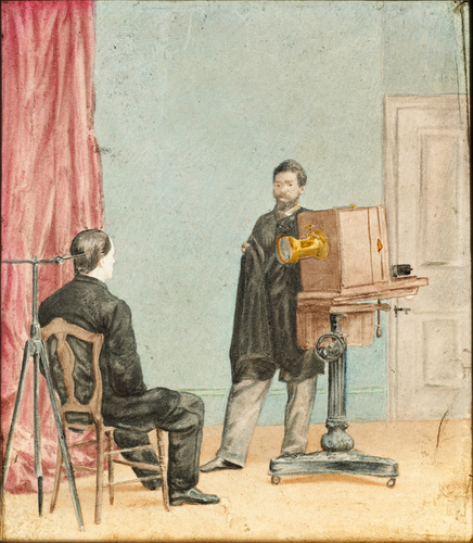Séance de pose chez le photographe