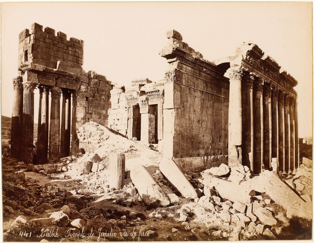 Félix Bonfils - Balbek, temple de Jupiter vu de face