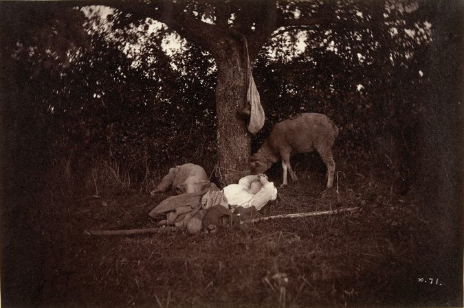 Anonyme - Etude d'après nature - Bergère endormie
