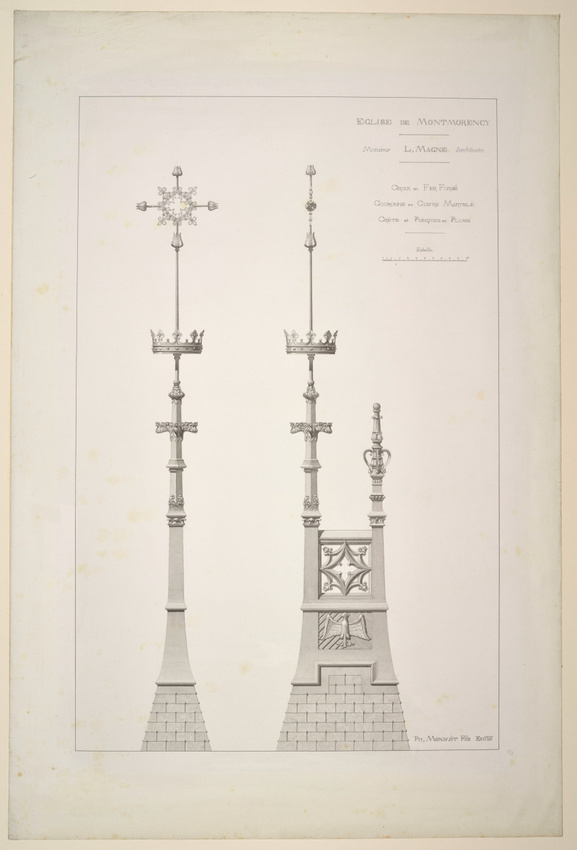 Maison Monduit - Deux modèles de croix et crête pour l'église de Montmorency