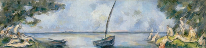 La Barque et les baigneurs - Paul Cézanne
