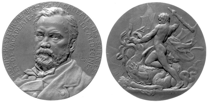 Auguste Patey - Pasteur (revers de la médaille intitulée)