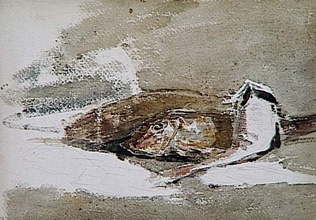 Eugène Boudin - Nature morte au rouget