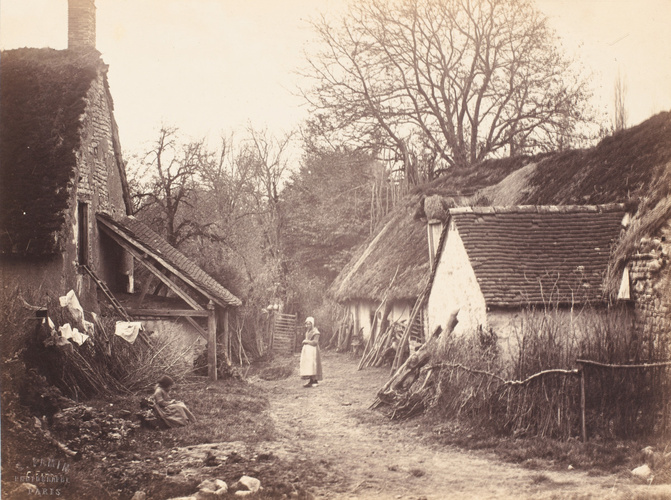 Constant-Alexandre Famin - Une cour de ferme, Barbizon