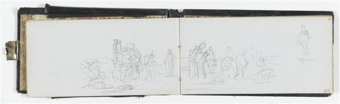 William Bouguereau - Etudes diverses et annotations manuscrites