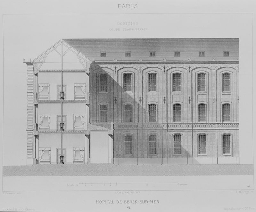 Emile Lavezzari - Hôpital de Berck-sur-Mer, Pas-de-Calais, en 1865