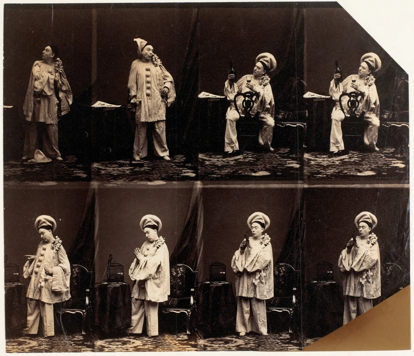 André Adolphe Eugène Disdéri - Le mime Paul Legrand en huit poses (photographies...