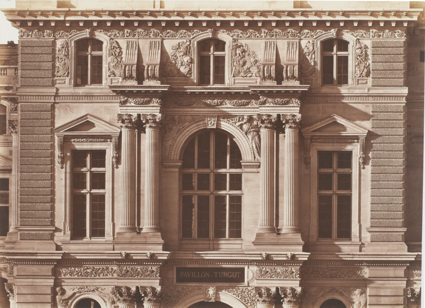 Edouard Baldus - Le Premier et Deuxième étage du pavillon Turgot, palais du Louv...