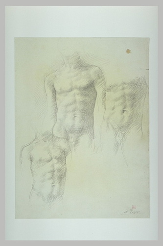 Alphonse Legros - Trois études de torse
