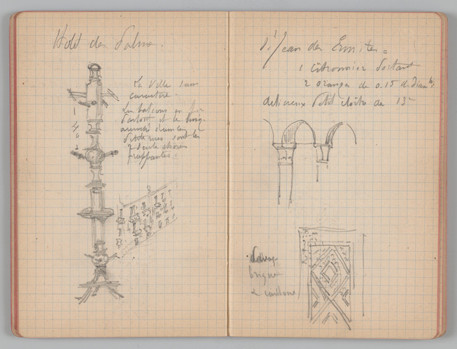 Charles-Justin Le Coeur - Carnet de notes concernant son voyage en Italie