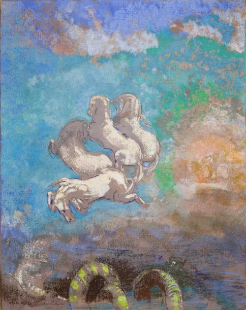 pastel, Odilon Redon, Le Char d'Apollon, vers 1910