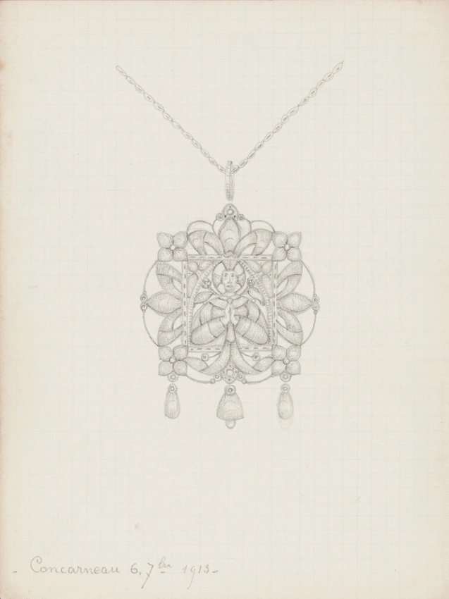 Pendentif Carré Vintage En Or Véritable Avec Feuille - Daxon - Collier élégant Et Intemporel