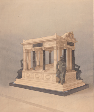 Louis Boitte - Tombeau du Général de Lamoricière dans la cathédrale de Nantes, é...