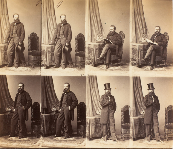 André Adolphe Eugène Disdéri - Prince Pierre Kotchoubey en huit poses