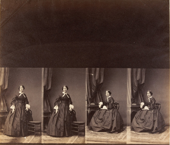 André Adolphe Eugène Disdéri - Mlle Henriette Mac Gauran en quatre poses, deux a...