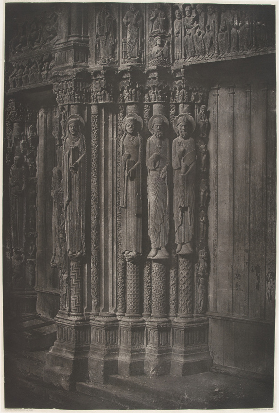 Charles Nègre - Cathédrale de Chartres, statues colonnes de l'ébrasement gauche ...