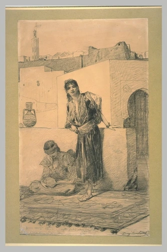Benjamin-Constant - Femmes arabes sur la terrasse d'une maison