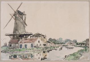 Johan Barthold Jongkind - Moulin à Rotterdam
