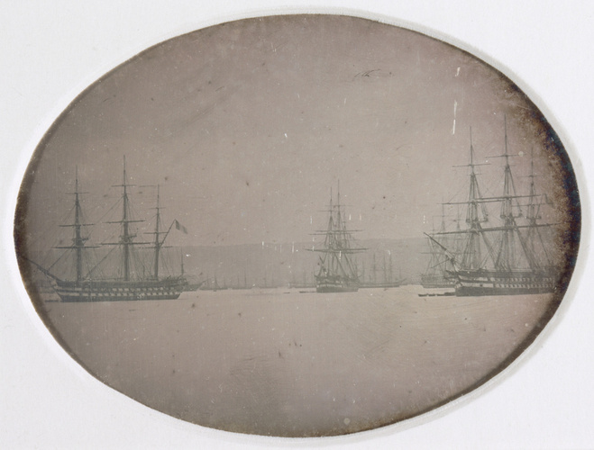 Félix Feuardent - Bateaux devant la rade de Cherbourg