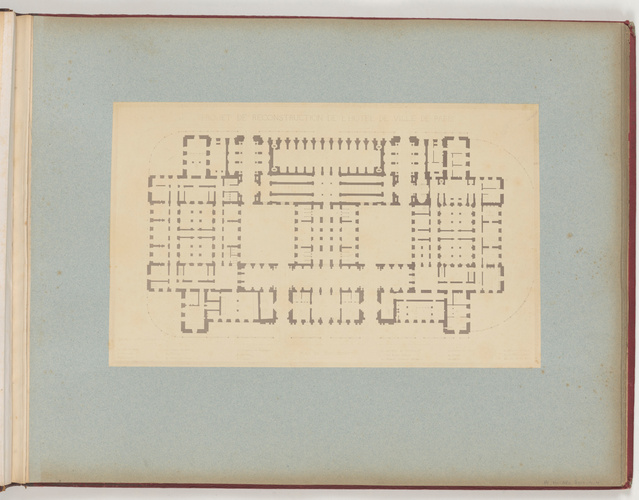 Anonyme - Projet de reconstruction de l'hôtel de ville de Paris, plan du soubass...