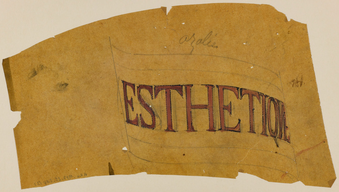Charles Lameire - Sorbonne, salle des comités, phylactère de l'Esthétique