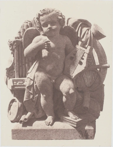Edouard Baldus - "La Musique", sculpture d'Elias Robert, décor du palais du Louv...