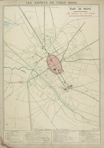 Ernest Kalas - Plan de Reims au VIIIe siècle