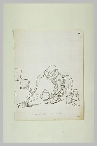 Gustave Boulanger - Le vieux mari à quatre pattes cherchant l'amant