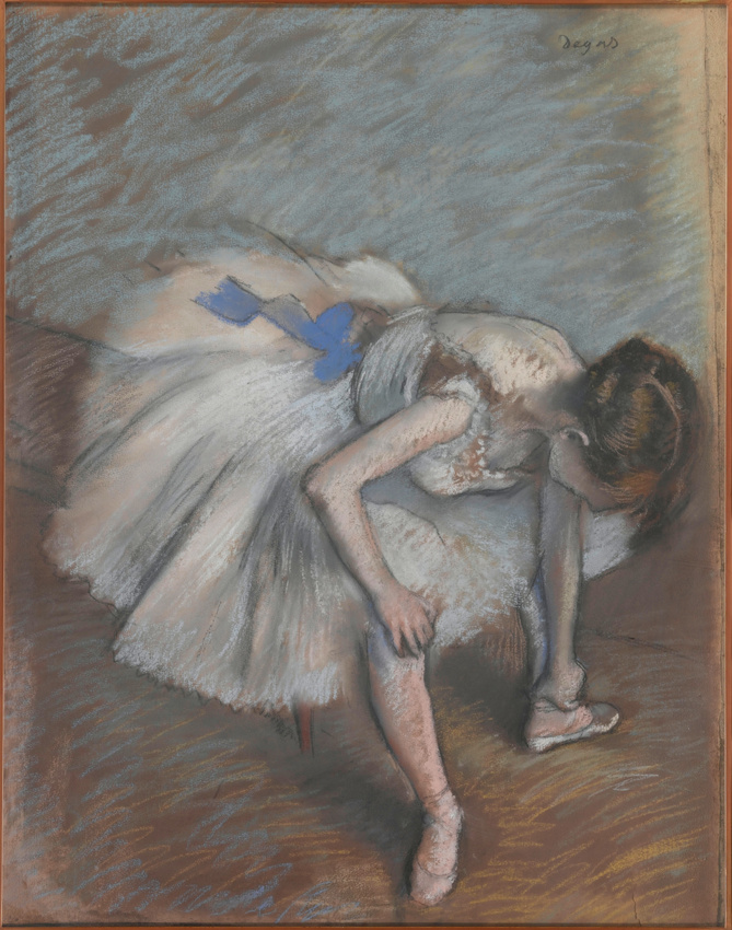 Danseuse assise se massant le pied gauche - Edgar Degas