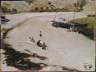 André Devambez - Plage d'Yport
