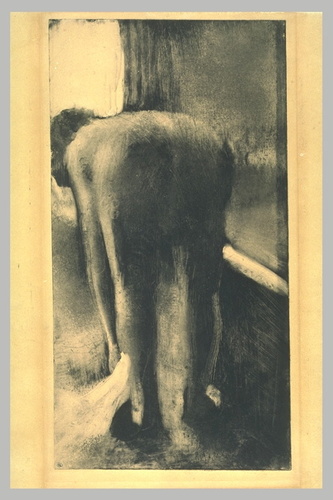 Edgar Degas - Femme s'essuyant les pieds, près de sa baignoire