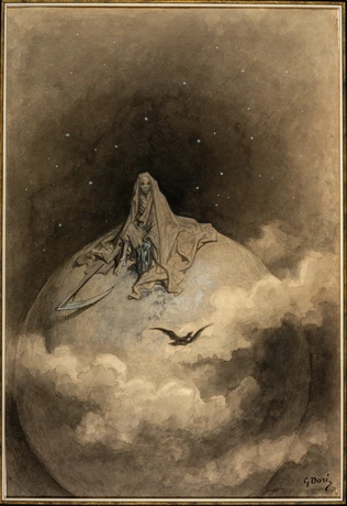 Gustave Doré - Le corbeau et la mort