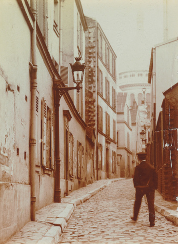 Charles Augustin Lhermitte - Homme de dos dans une rue à Montmartre