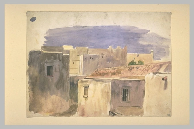 Alfred Dehodencq - Maisons marocaines