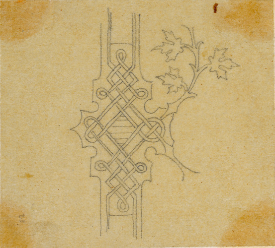 Victor Ruprich-Robert - Croquis représentant des motifs décoratifs, floraux, géo...