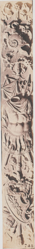 Édouard Baldus - Cartouche de décoration de la façade, cour Lefuel, palais du Lo...