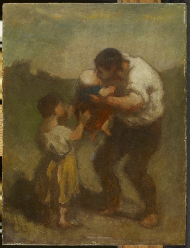 Le Baiser - Honoré Daumier