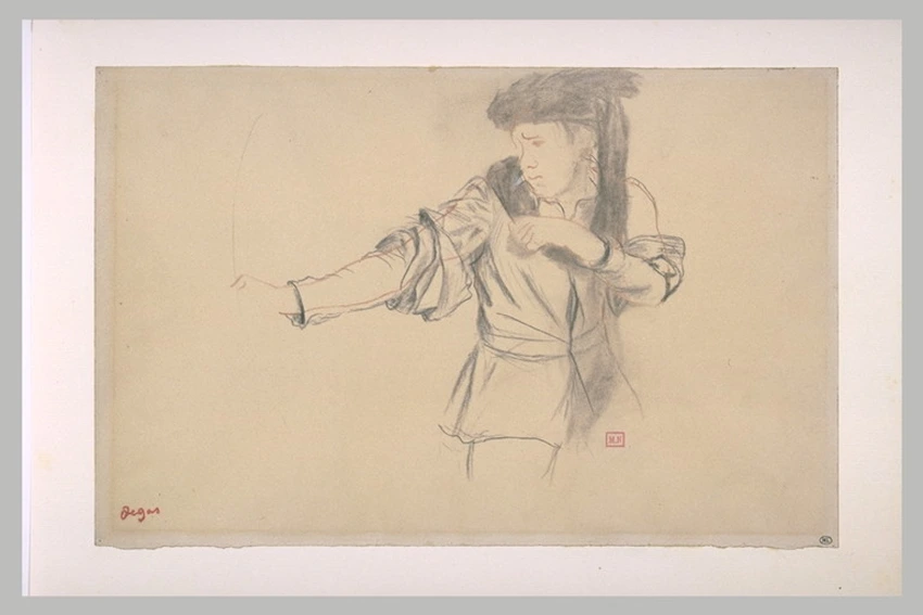 Edgar Degas - Etude pour un archer