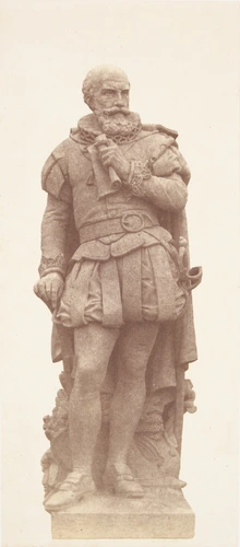 Edouard Baldus - "Sully", statue de Vital Dubray, décor du palais du Louvre, Par...