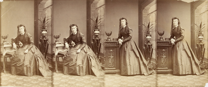 André Adolphe Eugène Disdéri - Mme Molyneux en quatre poses, deux assis et deux ...