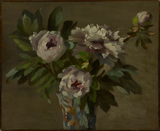 Ernest Laurent - Pivoines blanches