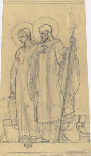 Charles Lameire - Paris, église Sainte-Marie-Madeleine, frise en mosaïque du cho...