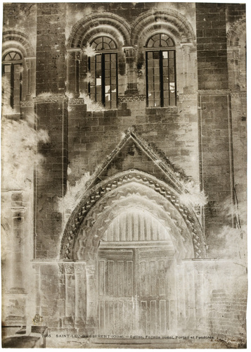 Henri Le Secq - Saint-Leu-d'Esserent (Oise) - Portail ouest, église Saint-Nicola...