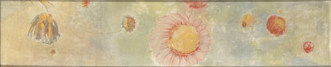 Odilon Redon - Frise de fleurs, marguerite rose