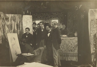 Atelier Mucha, 1896/1906, mon père Jules Bocquin, Maître Mucha - Anonyme