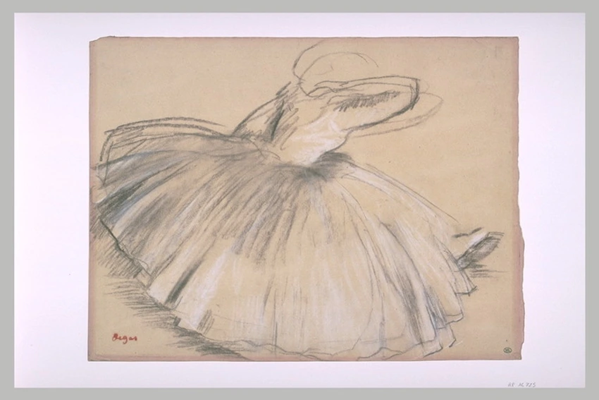 Edgar Degas - Danseuse assise vue de profil vers la droite