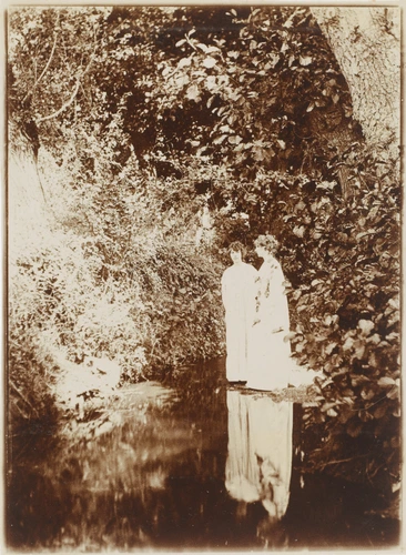 Jenny Girard de Vasson - Femmes au bord d'une pièce d'eau, environs d'Issoudun