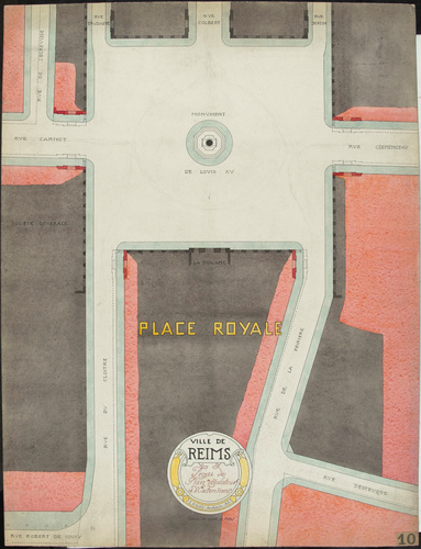 Ernest Kalas - Ville de Reims, projet de plan régulateur et d'extensions, place ...