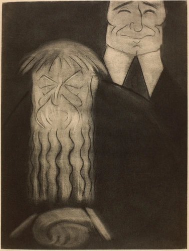Anonyme - "Rodin and Eduard J. Steichen", portraits charge par Marius de Zayas