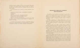 Louis Lumière - Notice sur les titres et travaux de Monsieur Louis Lumière